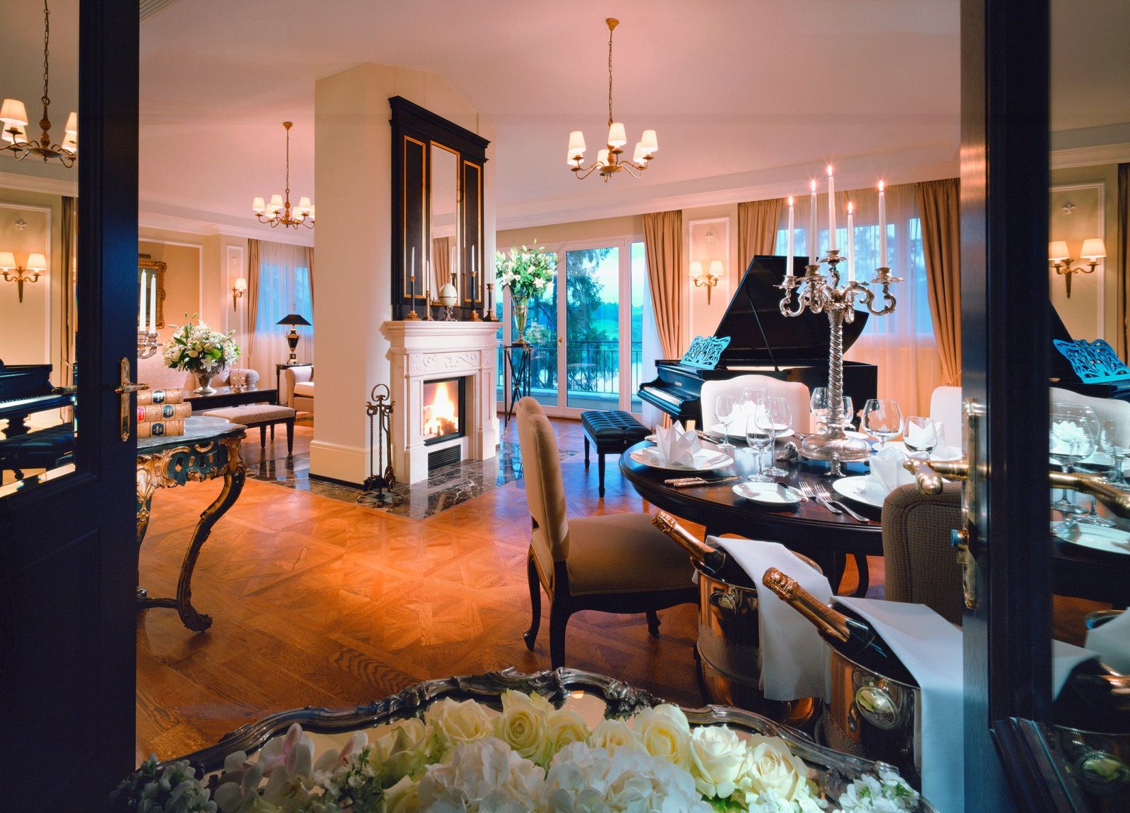 Mozart Suite of the Schloss Fuschl hotel in Austria