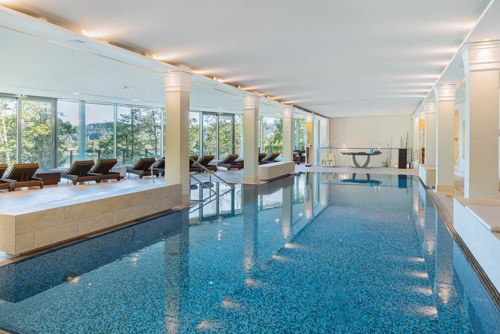 Spa pool at luxury hotel Schluss Fuschl in Austria