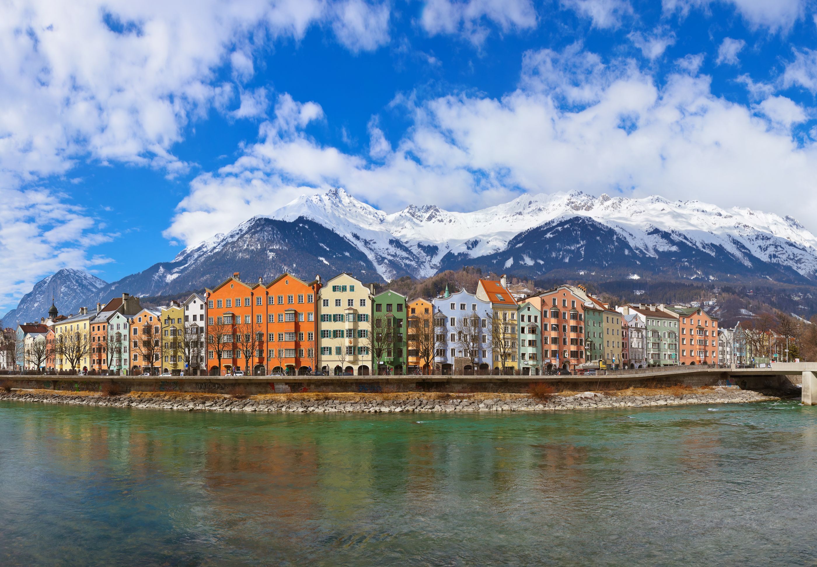 Innsbruck wide exterior view in Austria