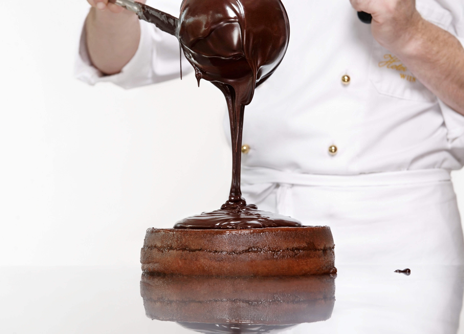 Chocolate Sachertorte at Hotel Sacher Wien in Austria