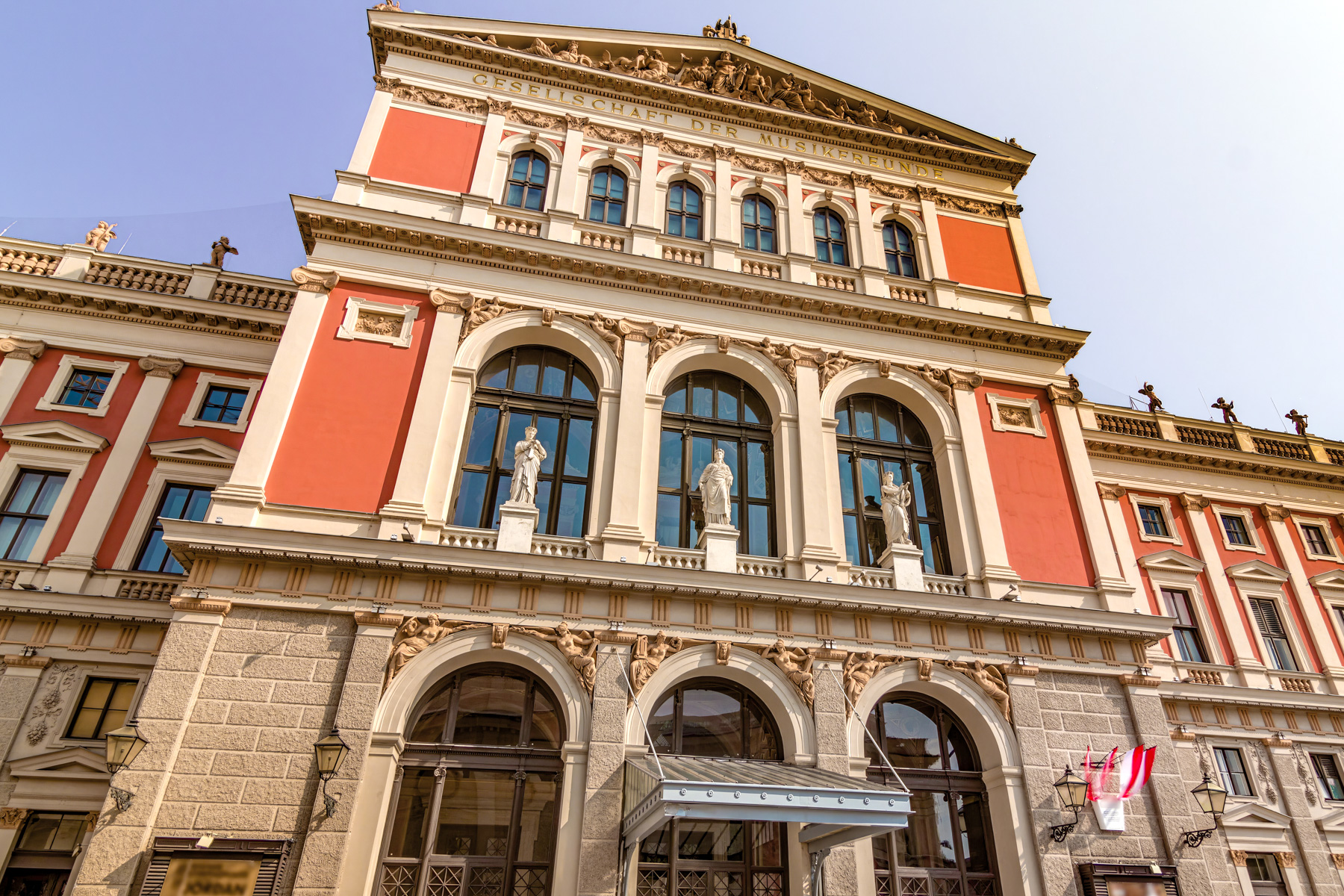 Exterior view of the Musikverein concert house in Vienna