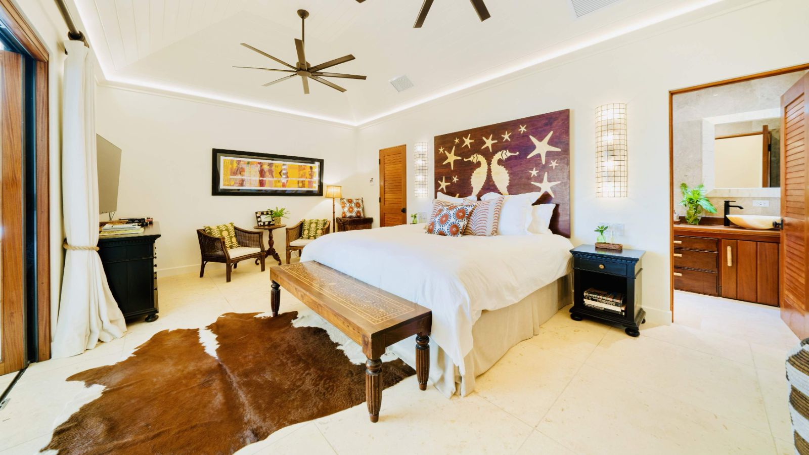 Bedroom 1 at Beacon Hill Estate in the Bahamas