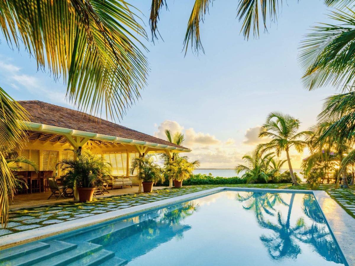 Pool in the Evening at Beacon Hill Estate in the Bahamas