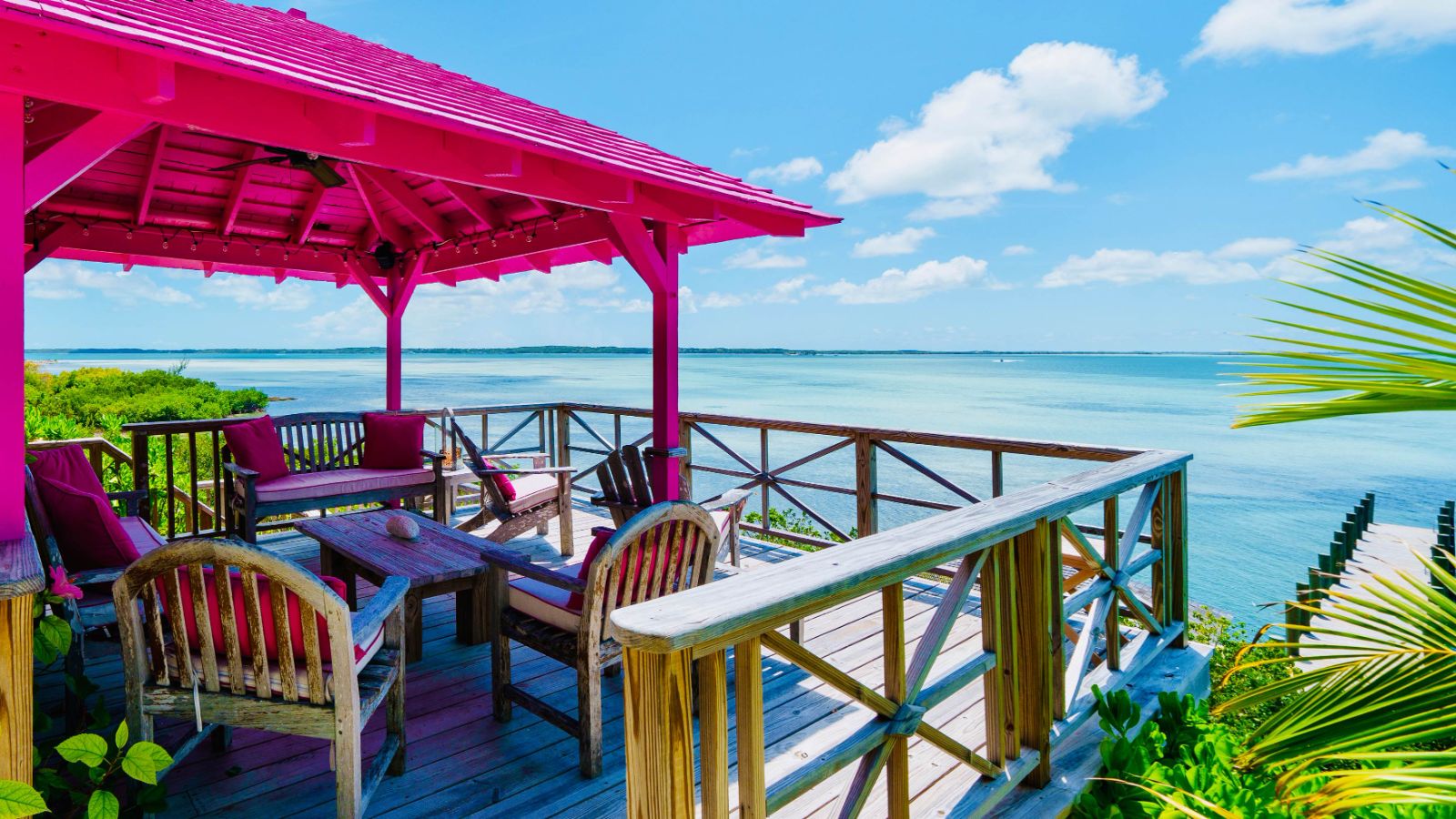 Pink Gazebo at Beacon Hill Estate in the Bahamas