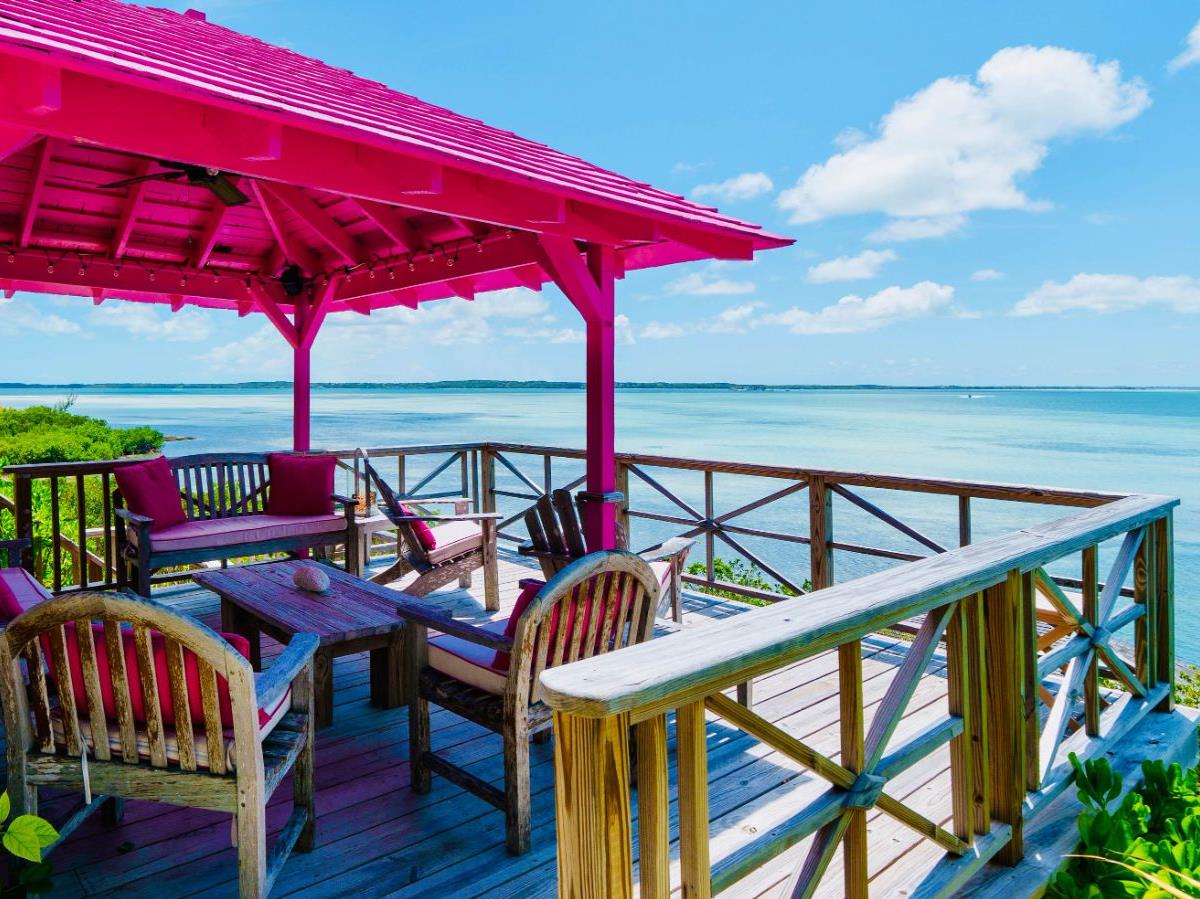 Pink Gazebo at Beacon Hill Estate in the Bahamas