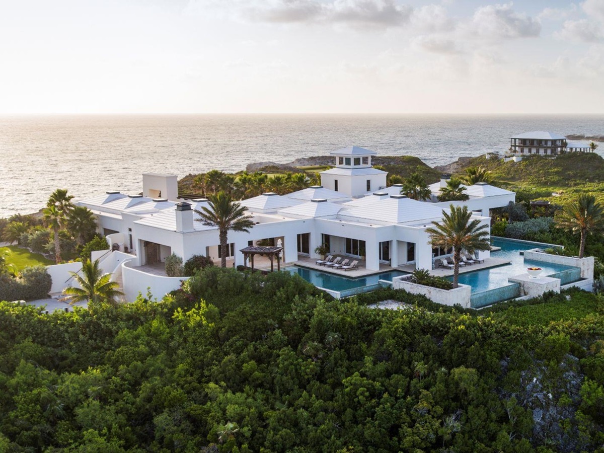 An exterior view of Over Yonder Cay on the Bahamas