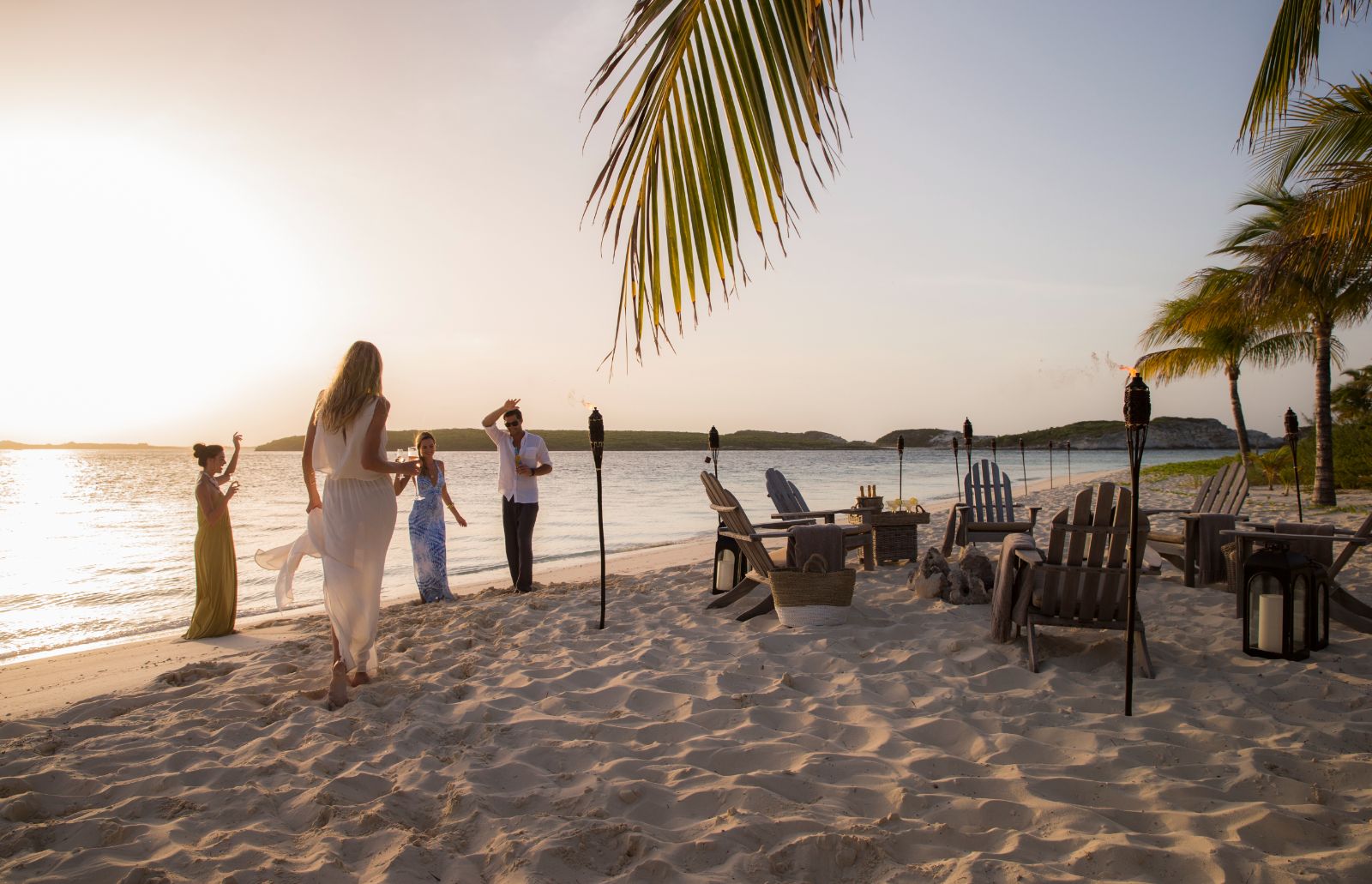 Beach Party at Over Yonder Cay in the Bahamas