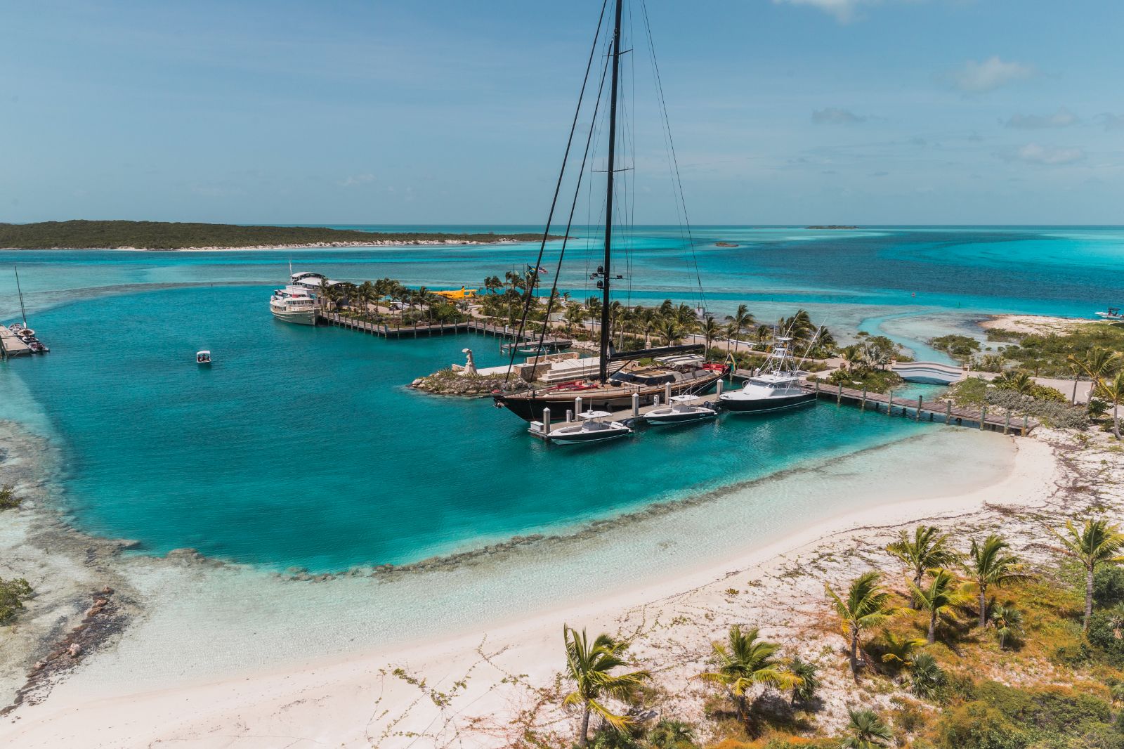 Harbour at Over Yonder Cay in the Bahamas