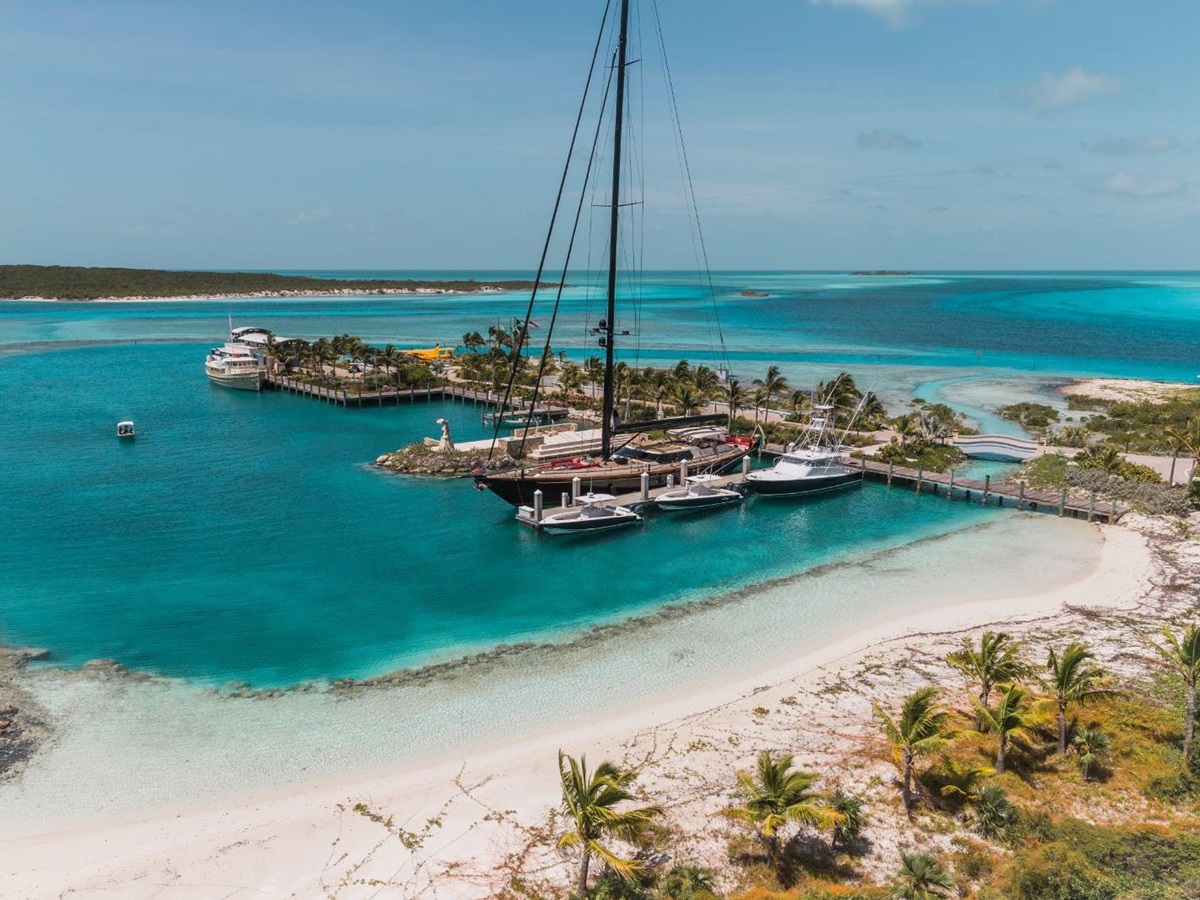 Harbour at Over Yonder Cay in the Bahamas