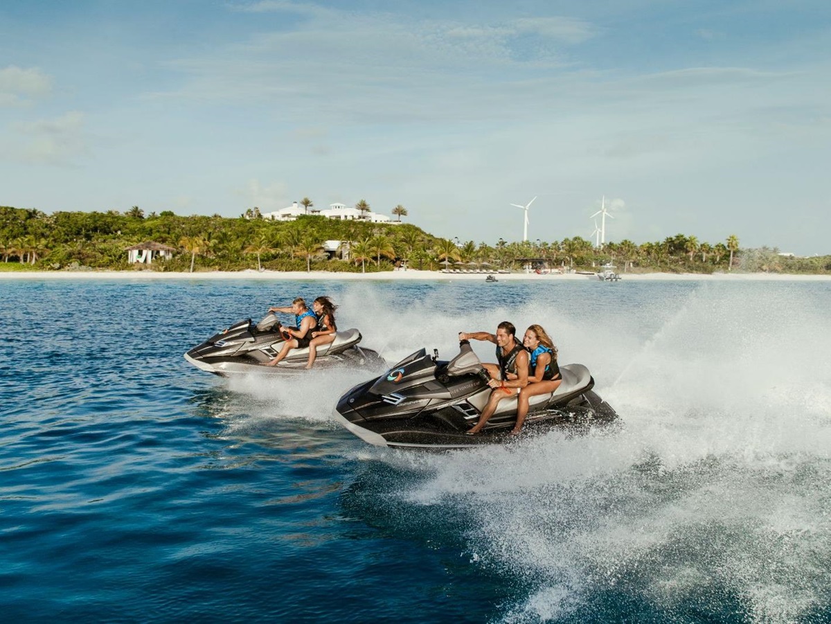 Jet Ski at Over Yonder Cay in the Bahamas