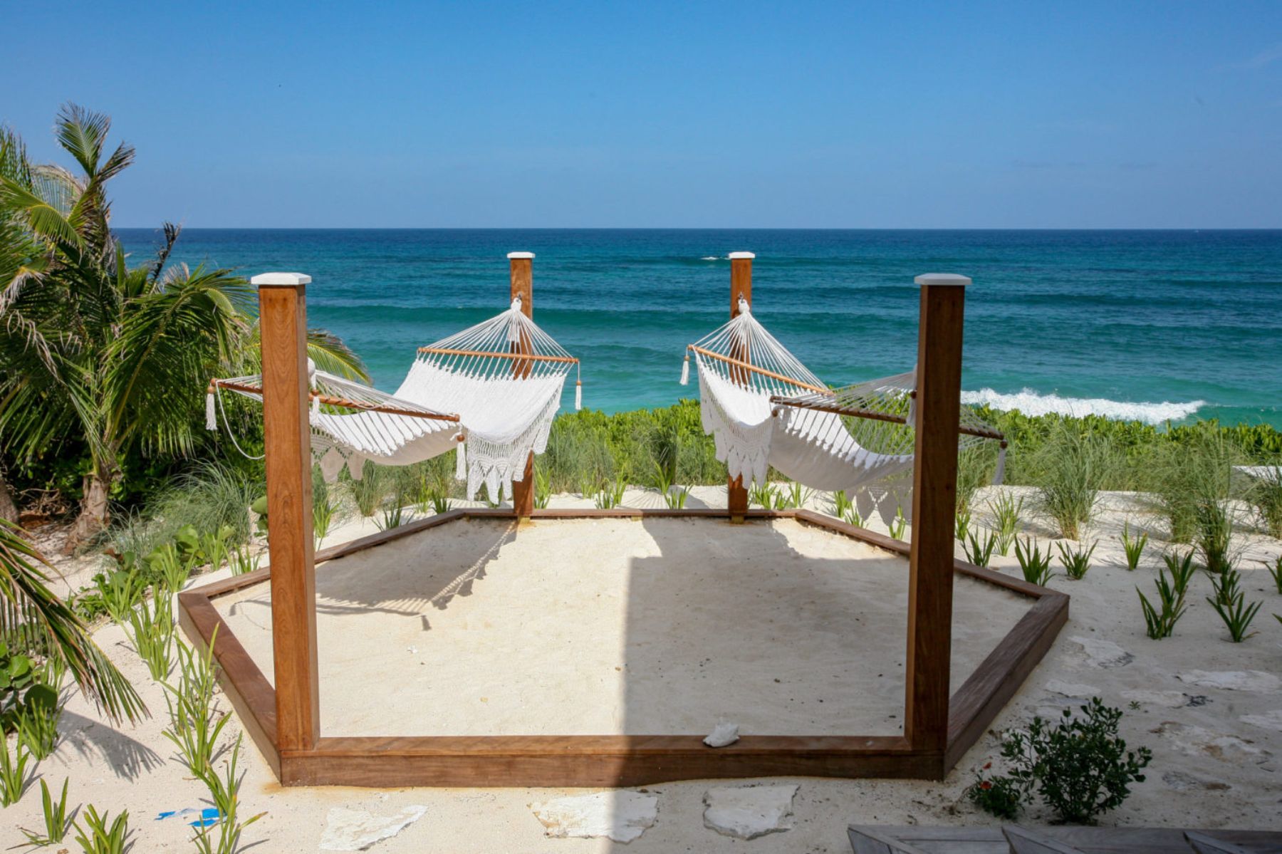 Hammocks at Sea Oats, Elbow Cay in the Bahamas