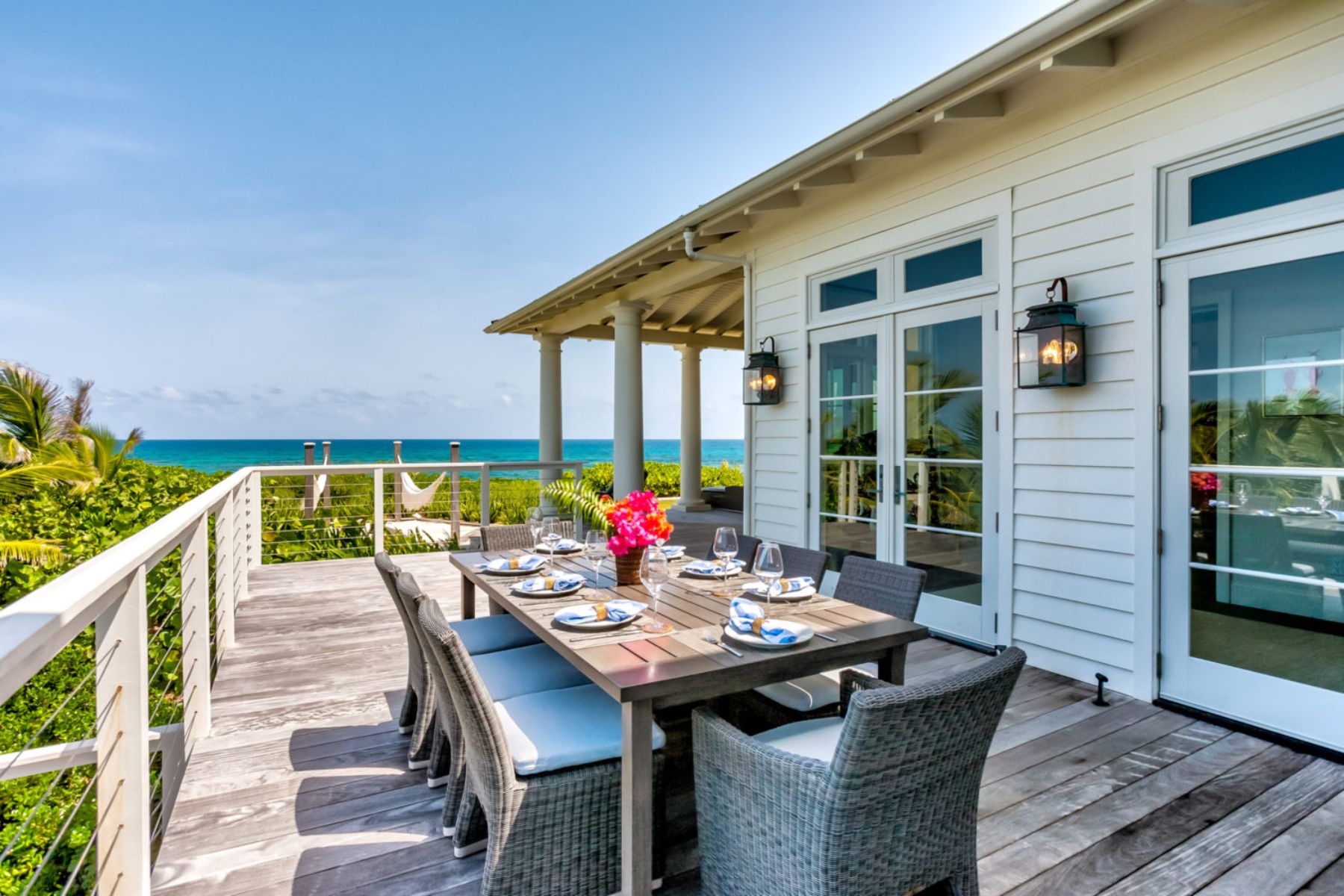 Outdoor Dining at Sea Oats, Elbow Cay in the Bahamas