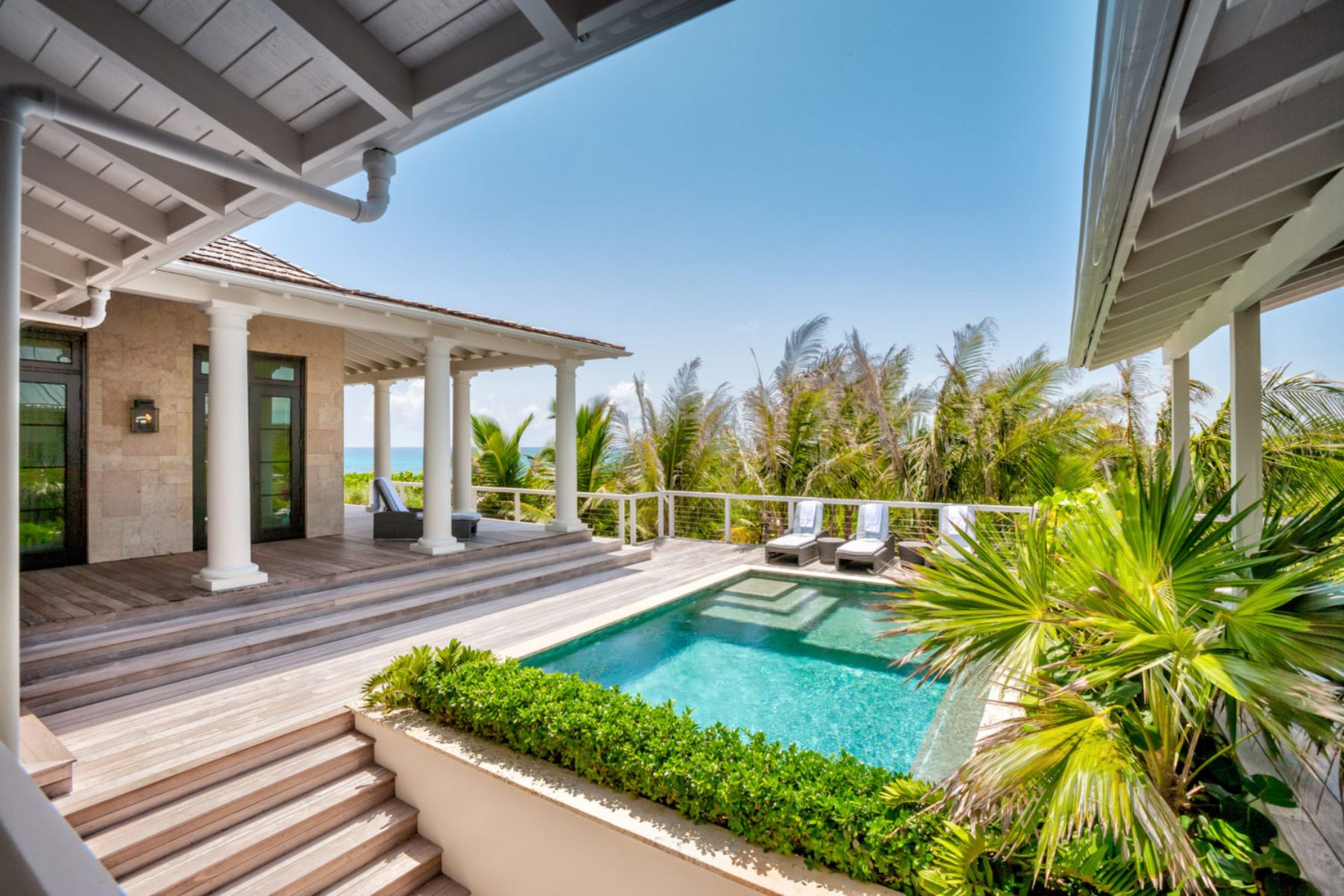 Swimming Pool at Sea Oats, Elbow Cay in the Bahamas