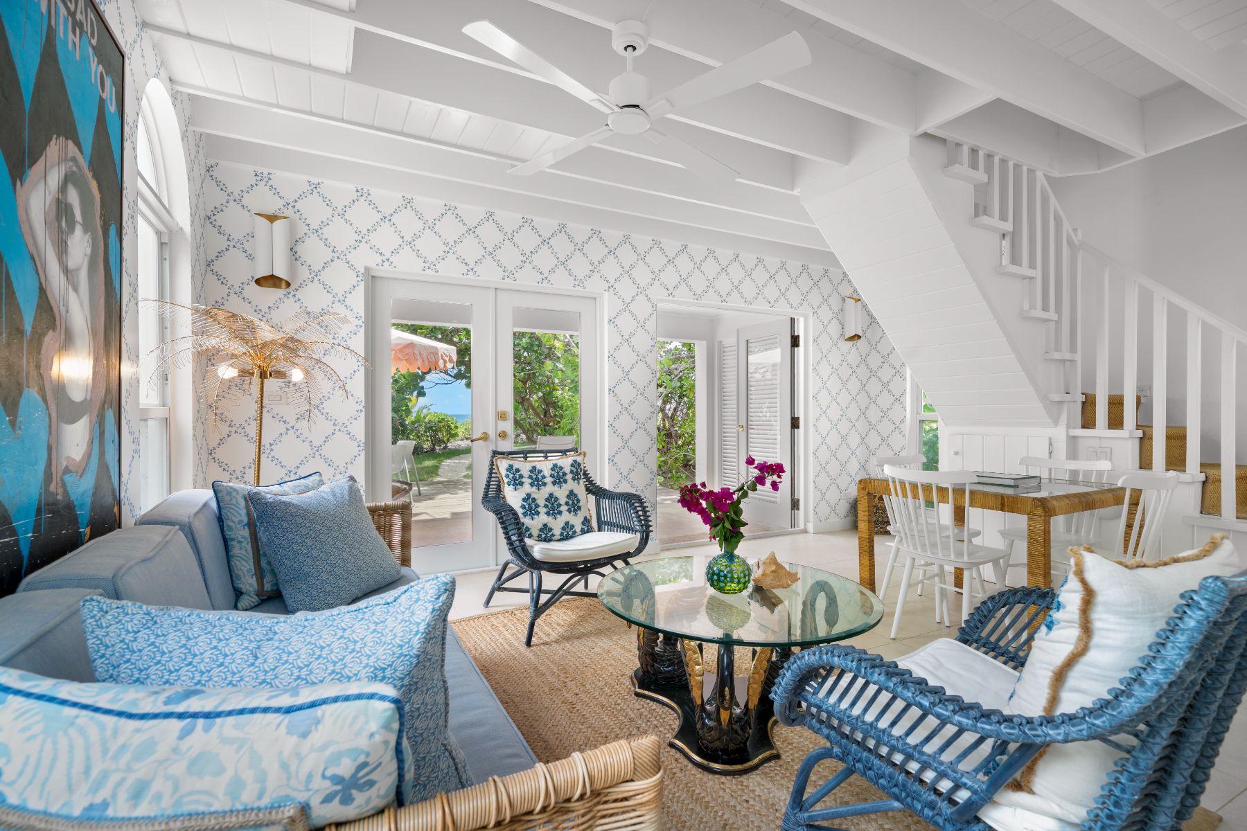 Sitting Room in the Guest House at Sea Siren in the Bahamas