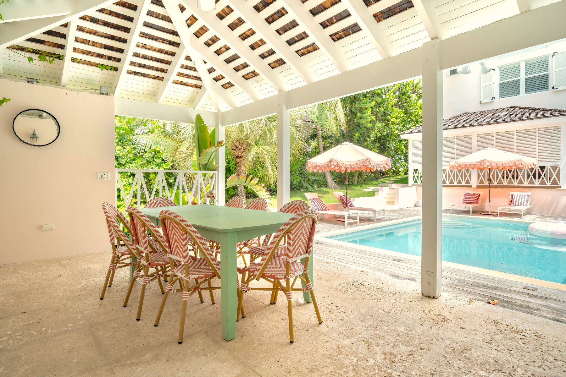 Poolside Dining at Sea Siren in the Bahamas