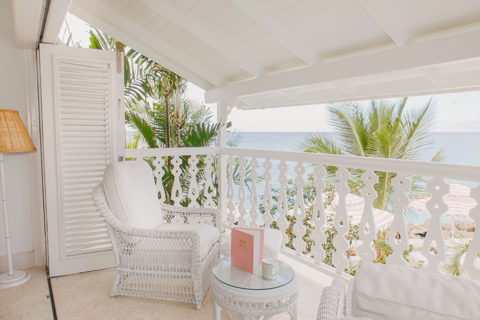 Sea-view balcony at Cobbler's Cove resort in Barbados
