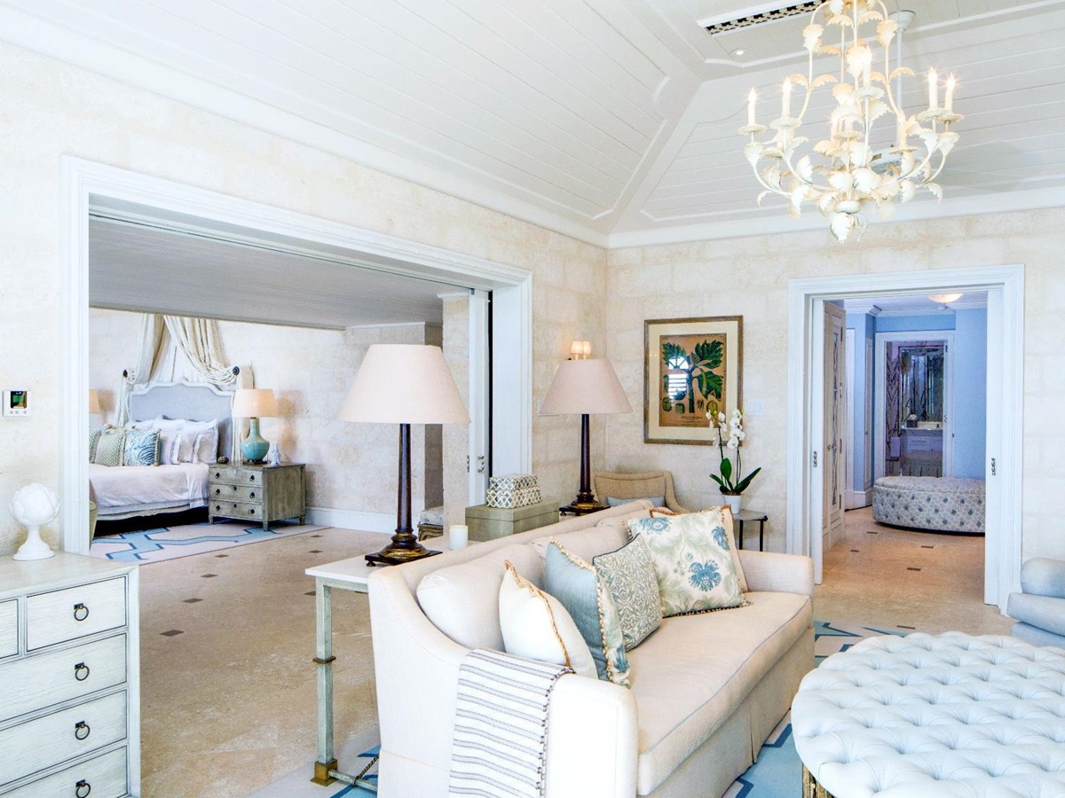Sitting room in master bedroom at Bachelor Hall in Barbados