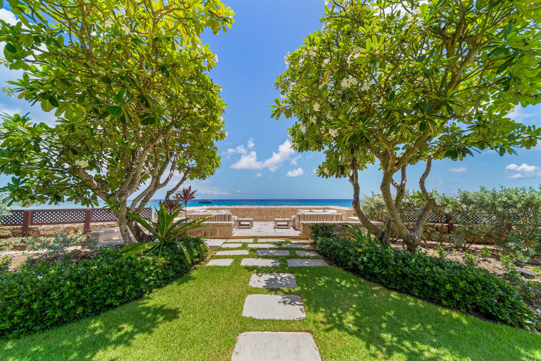 Outdoor terrace at Bachelor Hall in Barbados