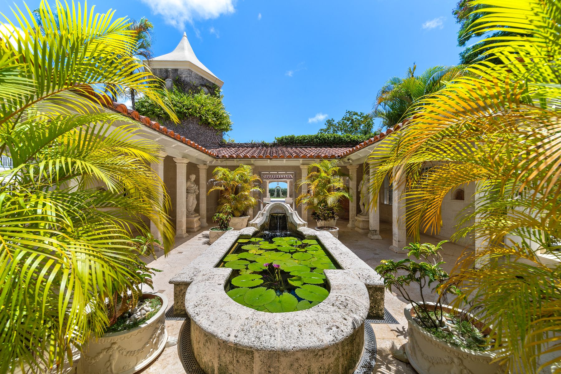 Pond at Bachelor Hall in Barbados