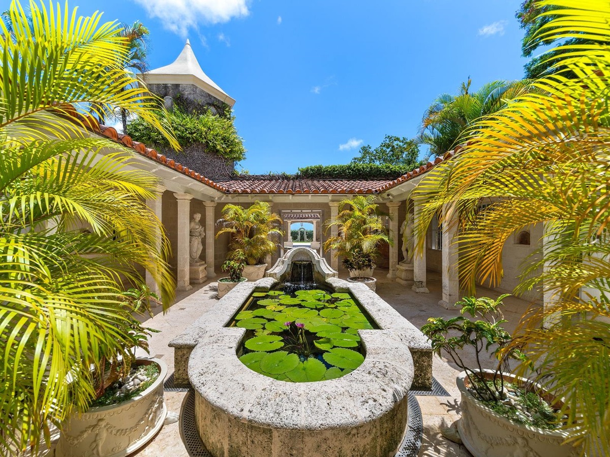 Pond at Bachelor Hall in Barbados
