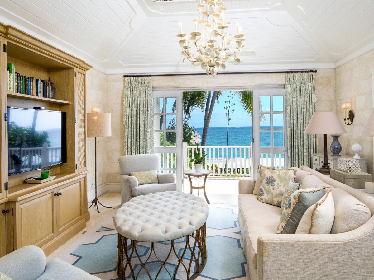 TV room at Bachelor Hall in Barbados