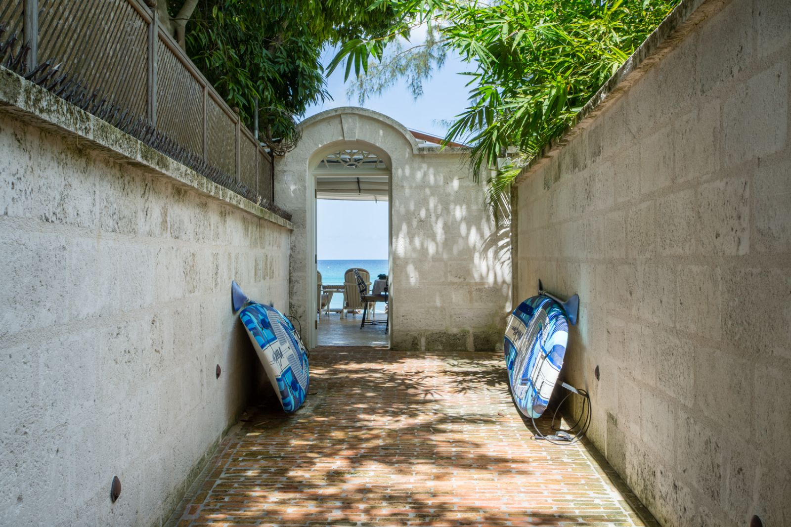 Beach pathway for Bluff House in Barbados