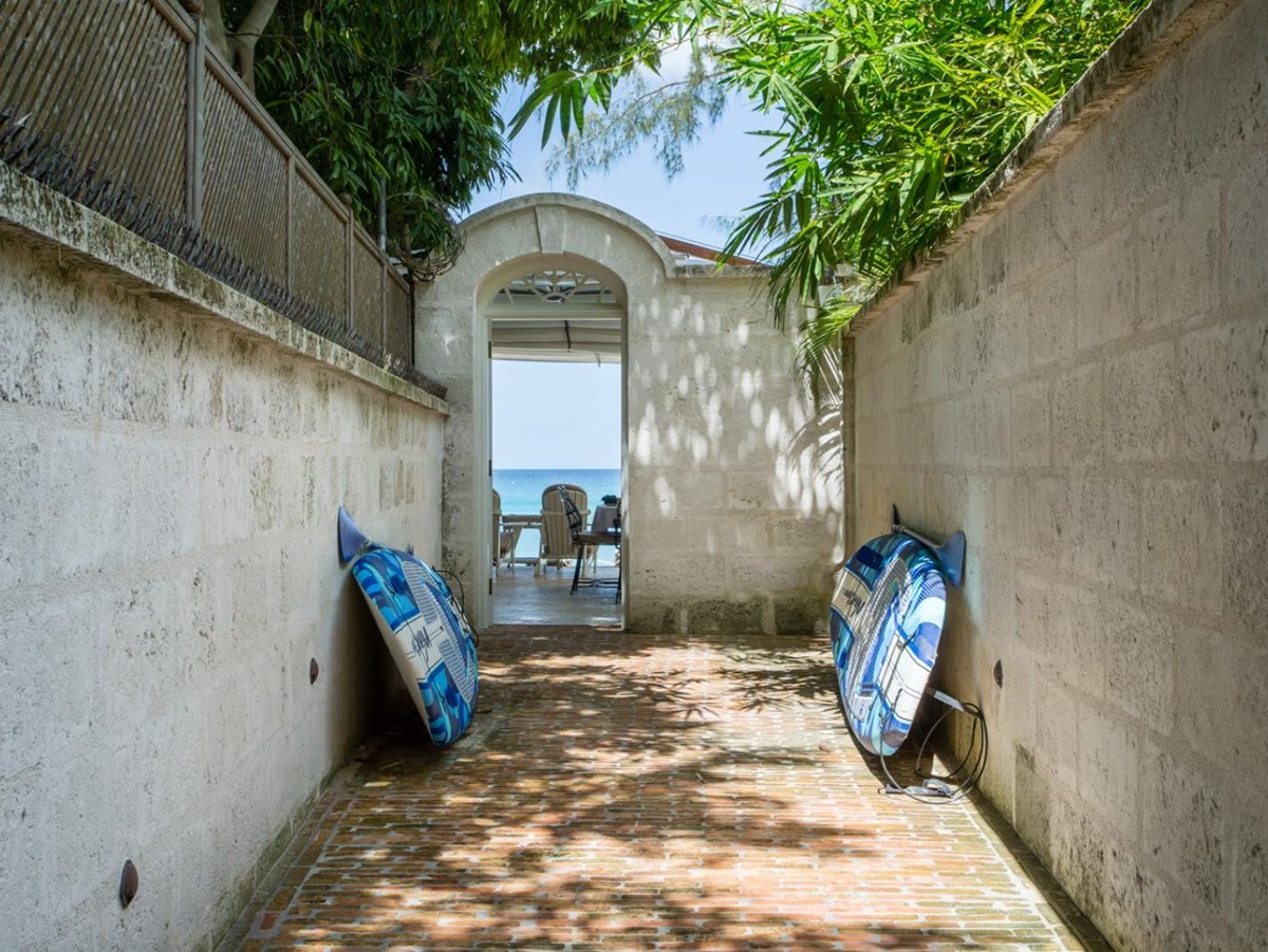 Beach pathway for Bluff House in Barbados
