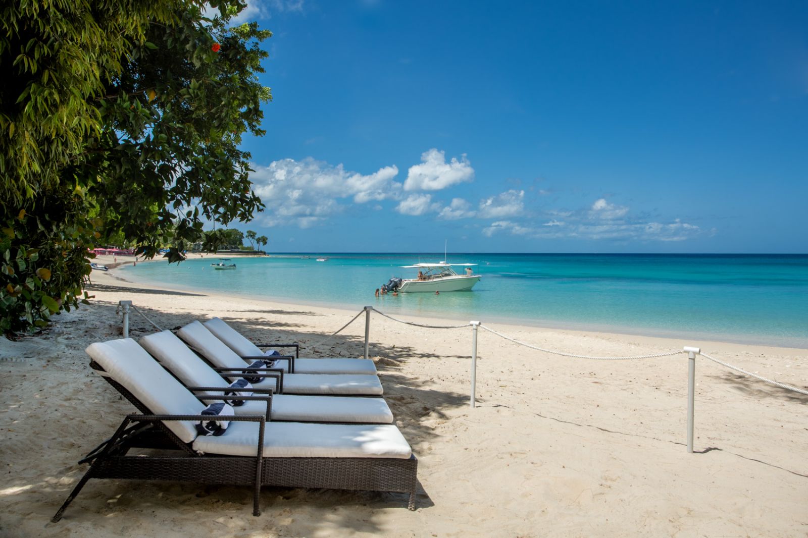 Beach Sun Loungers at Bluff House in Barbados