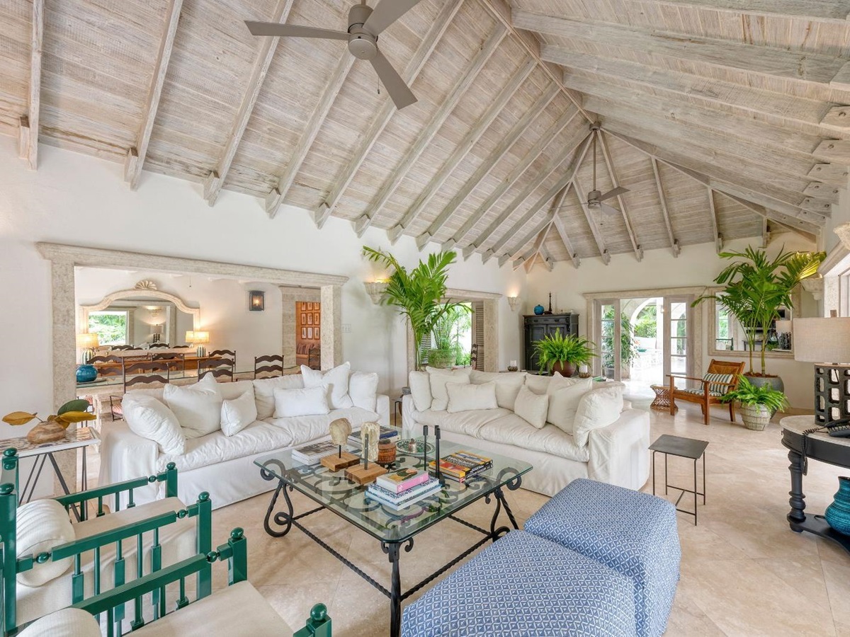 Living Room at Bluff House in Barbados