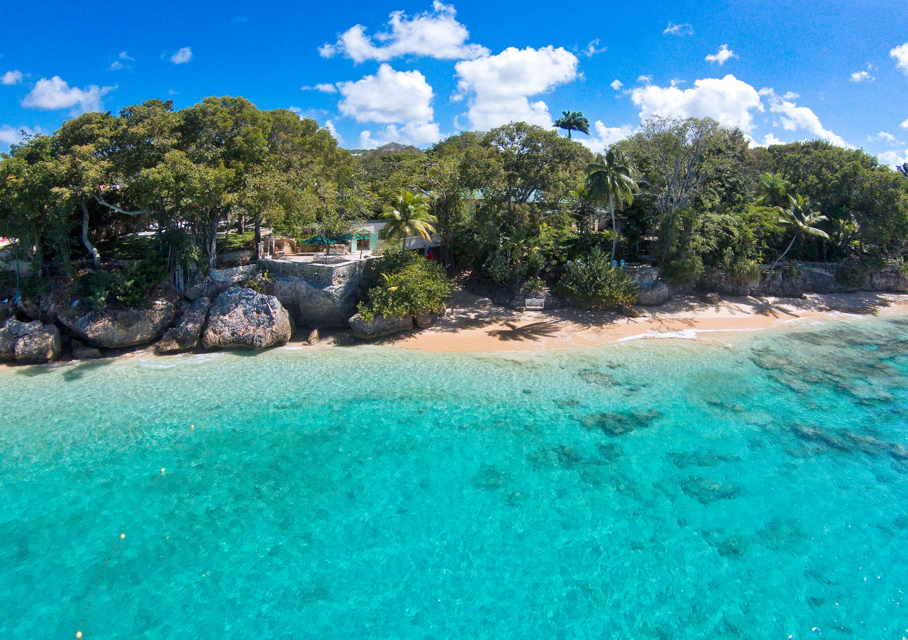 Aerial shot of beach at Crystal Springs in Barbados