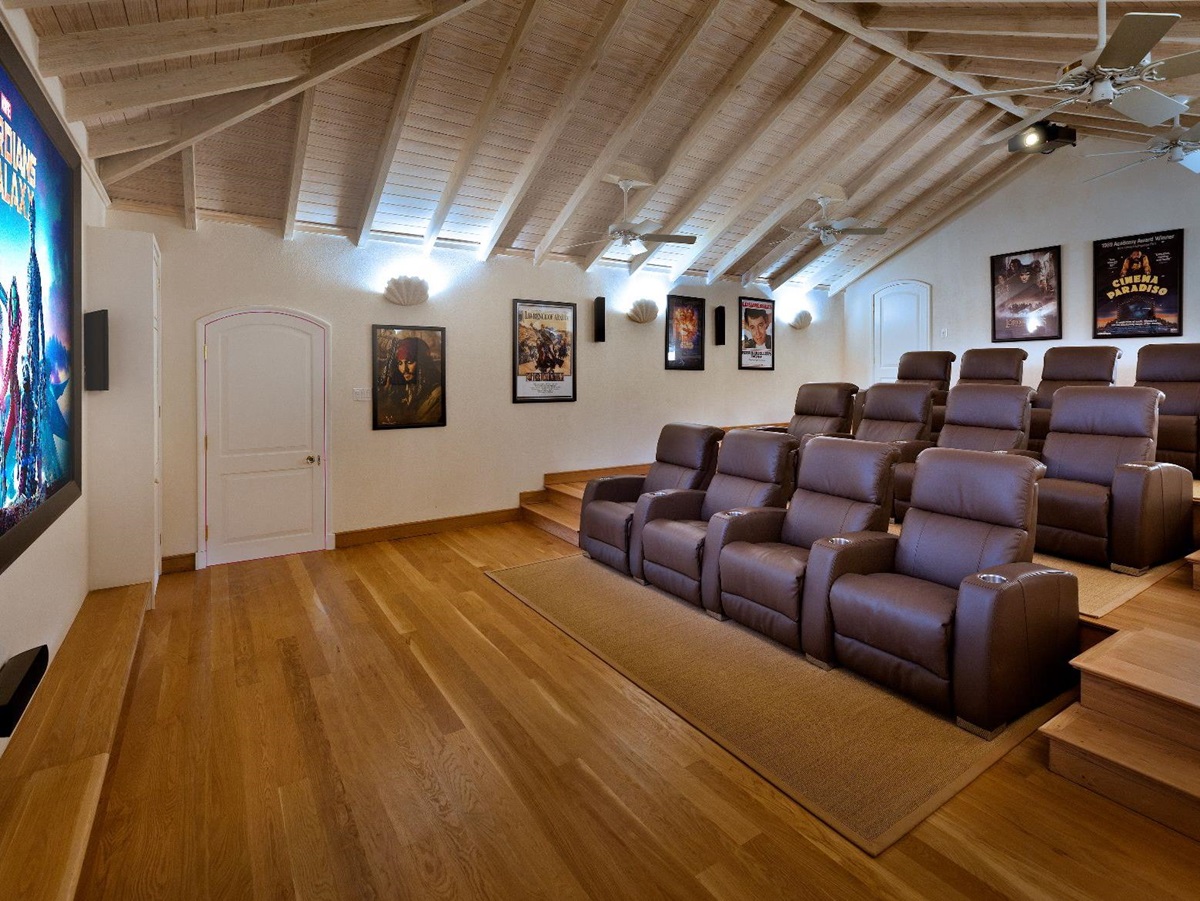 Cinema room at Crystal Springs in Barbados