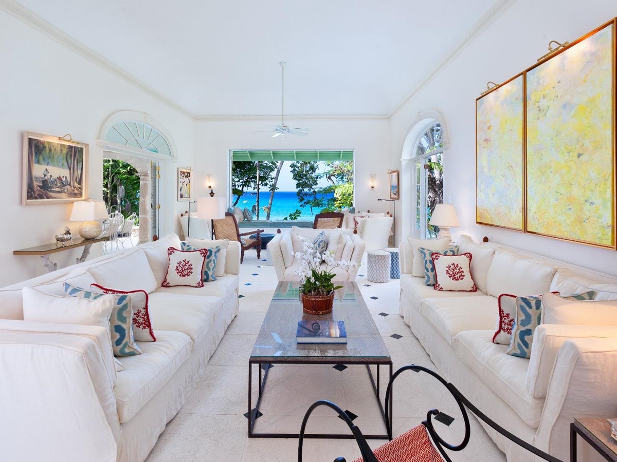 Living room at Crystal Springs in Barbados