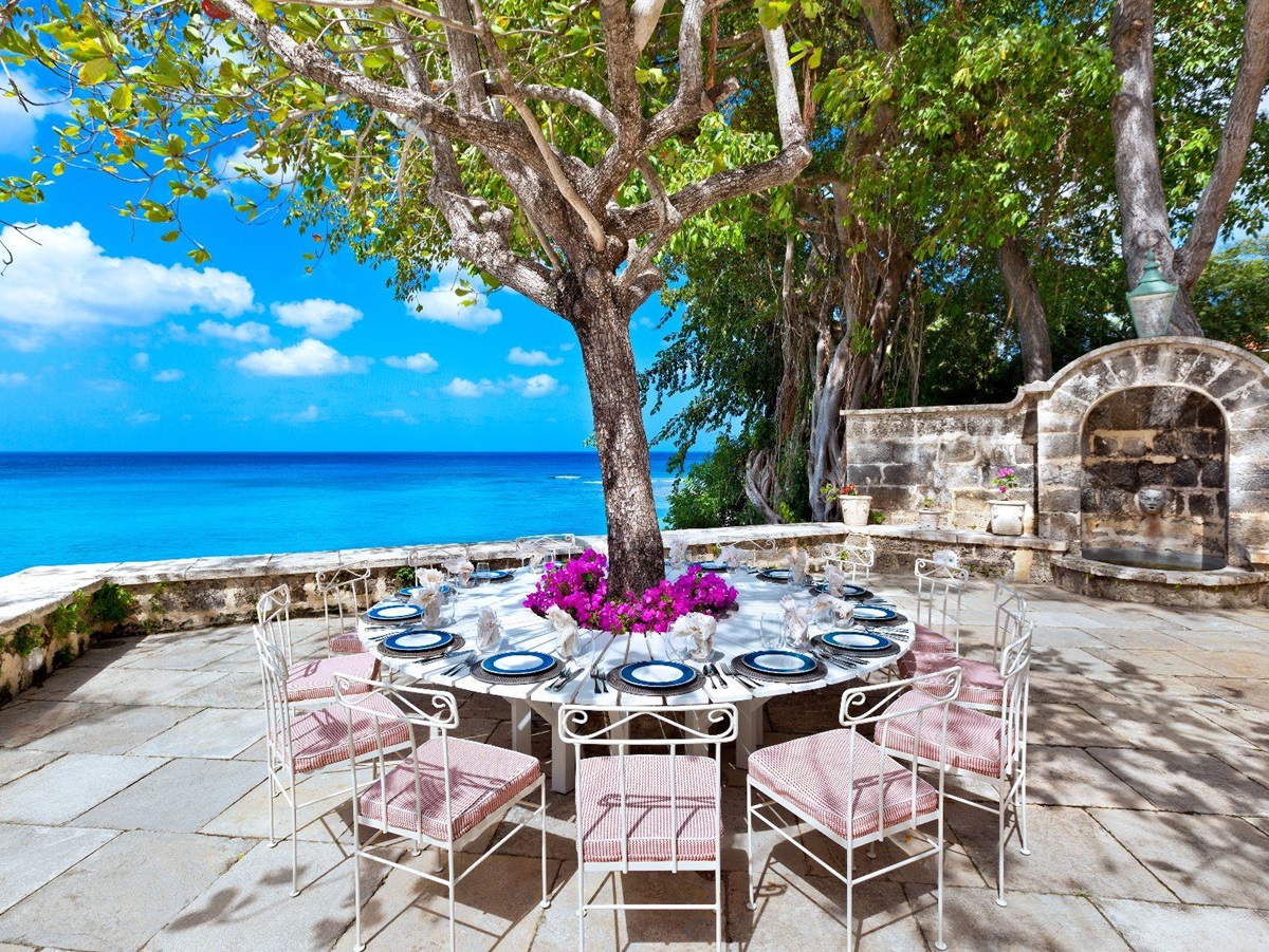 Outdoor dining at Crystal Springs in Barbados