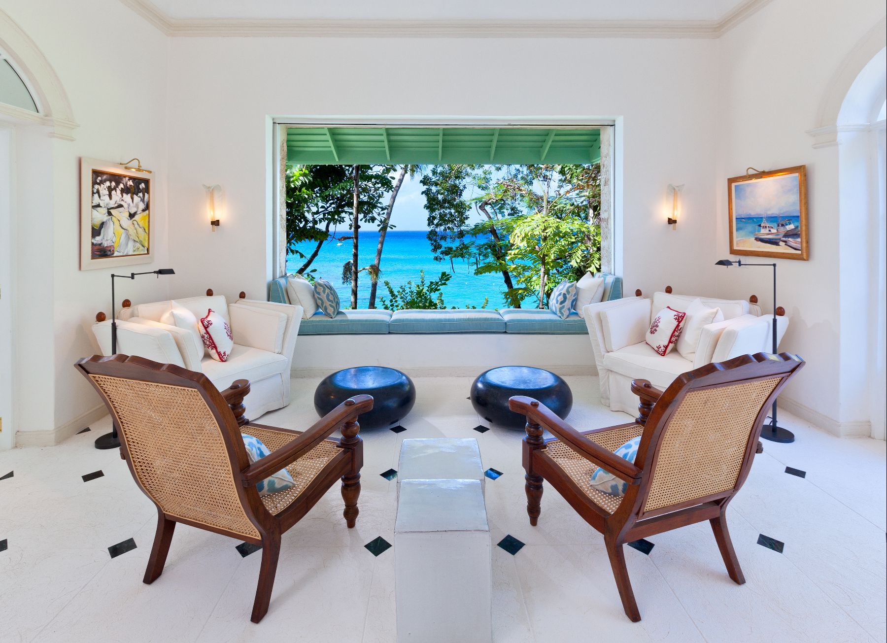 Seating area at Crystal Springs in Barbados