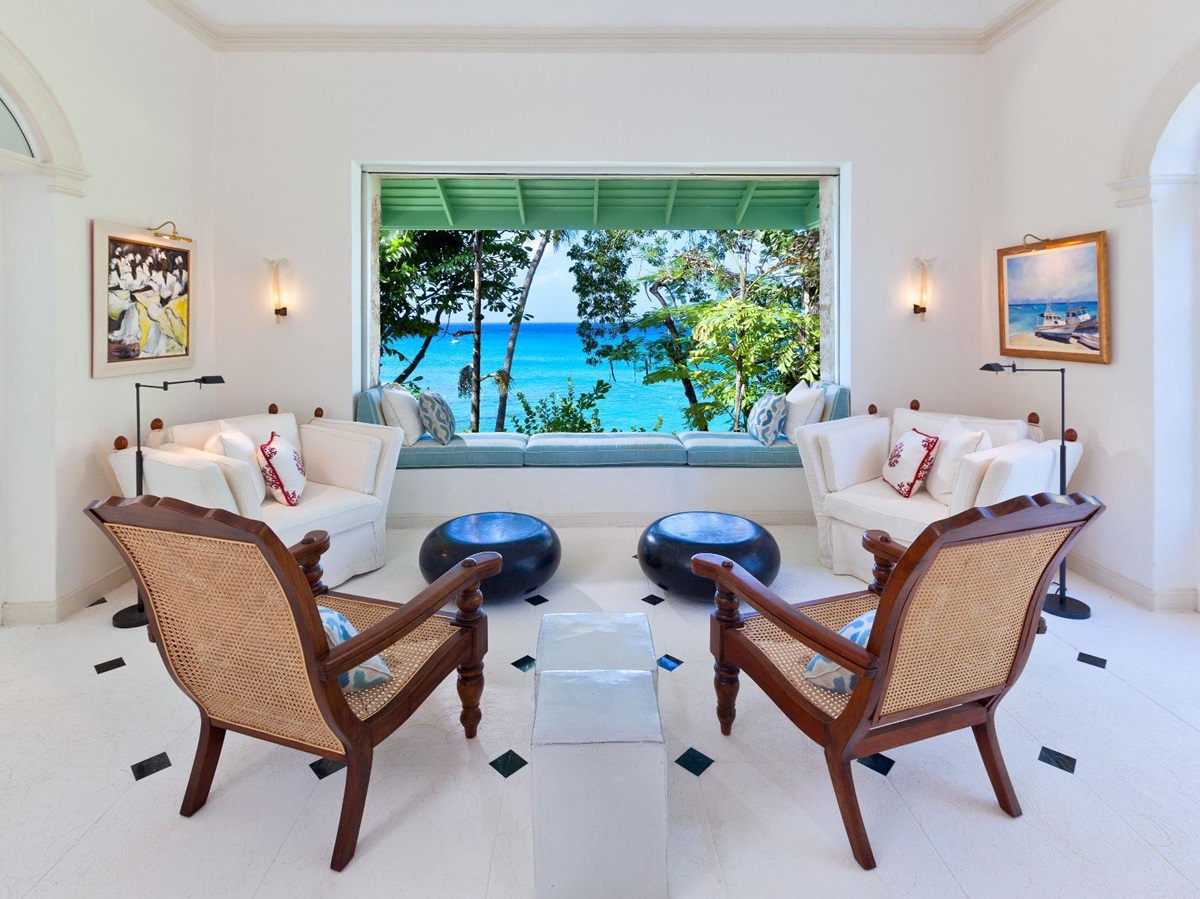 Seating area at Crystal Springs in Barbados