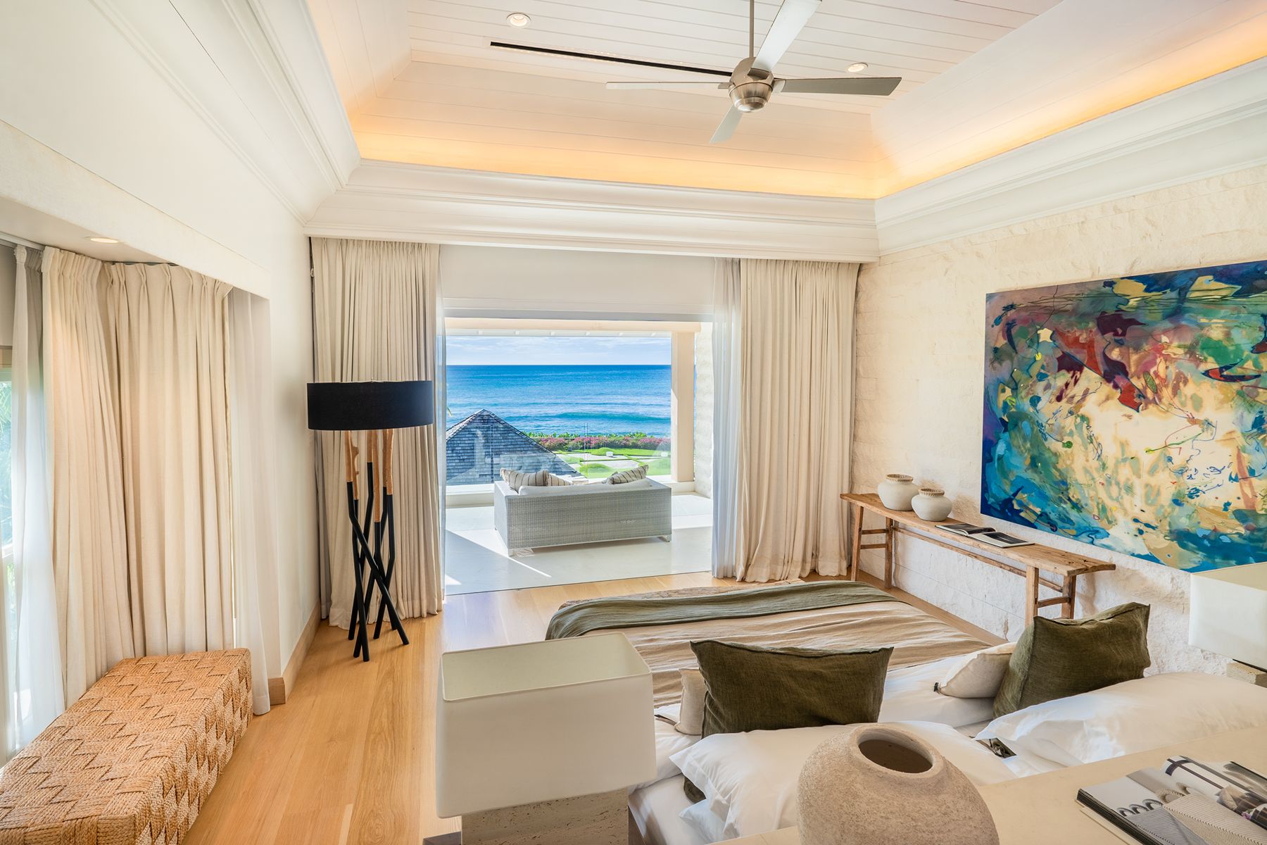 View from double bedroom at Godings Beach House in Barbados