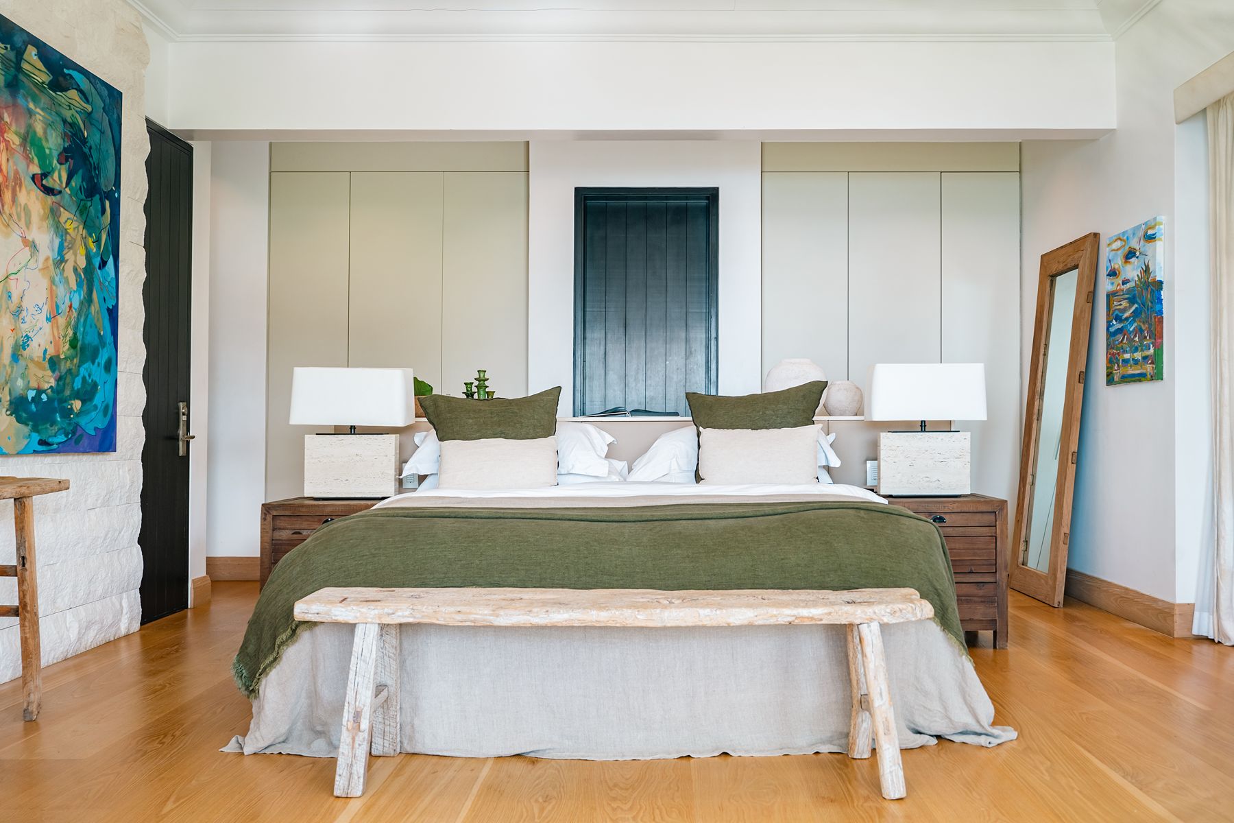 Double bedroom at Godings Beach House in Barbados