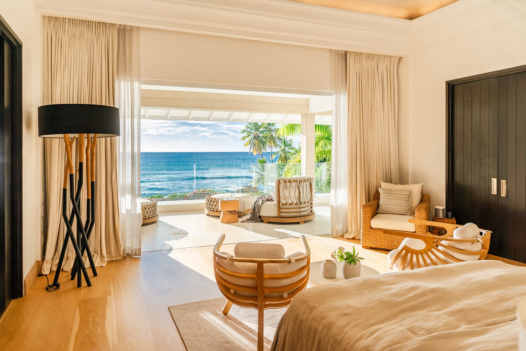 View from double bedroom at Godings Beach House in Barbados