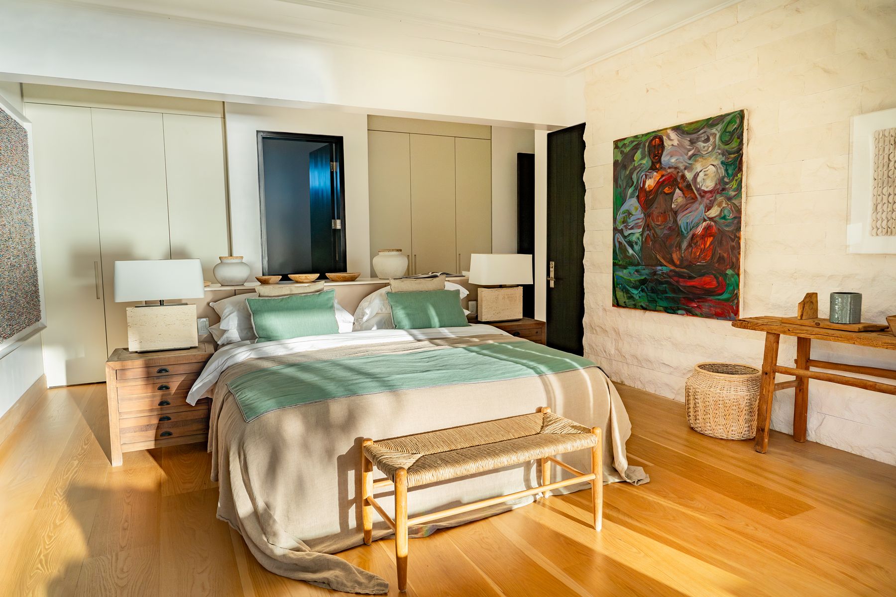 Double bedroom at Godings Beach House in Barbados