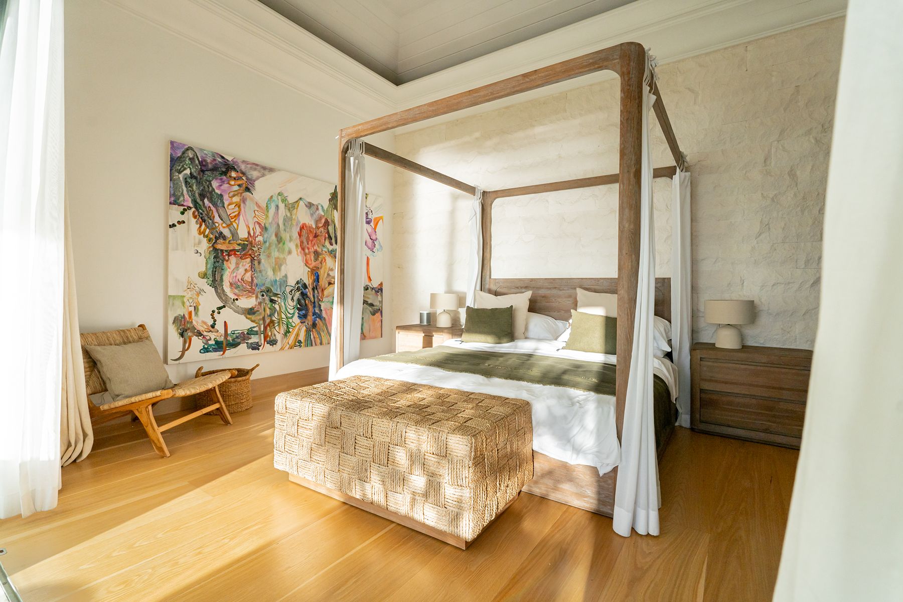 Double bedroom at Godings Beach House in Barbados