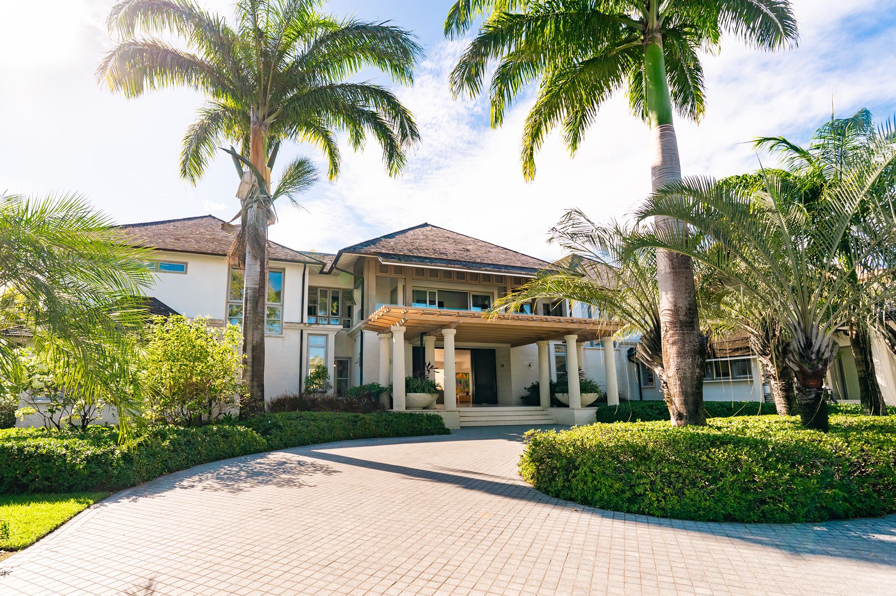 Exterior shot of villa entrance at Godings Beach House in Barbados