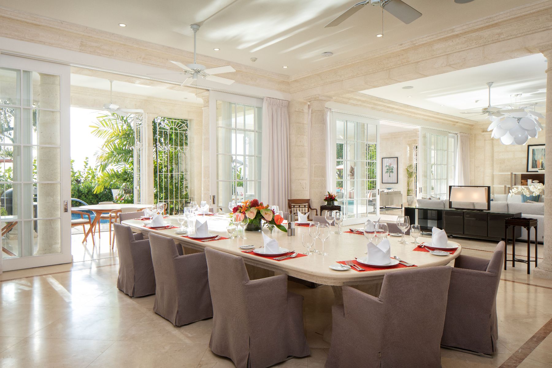 Dining room at Kiko in Barbados