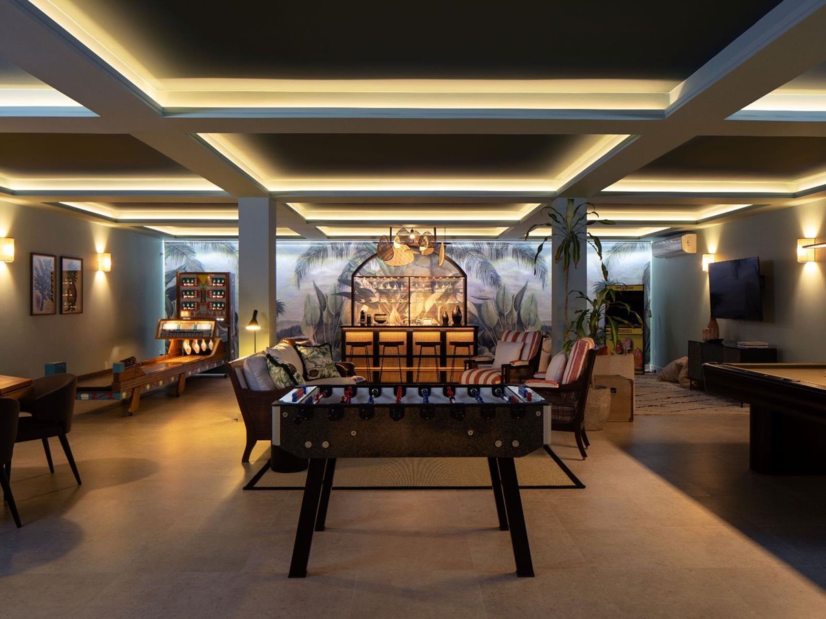 Games room at Kiko in Barbados