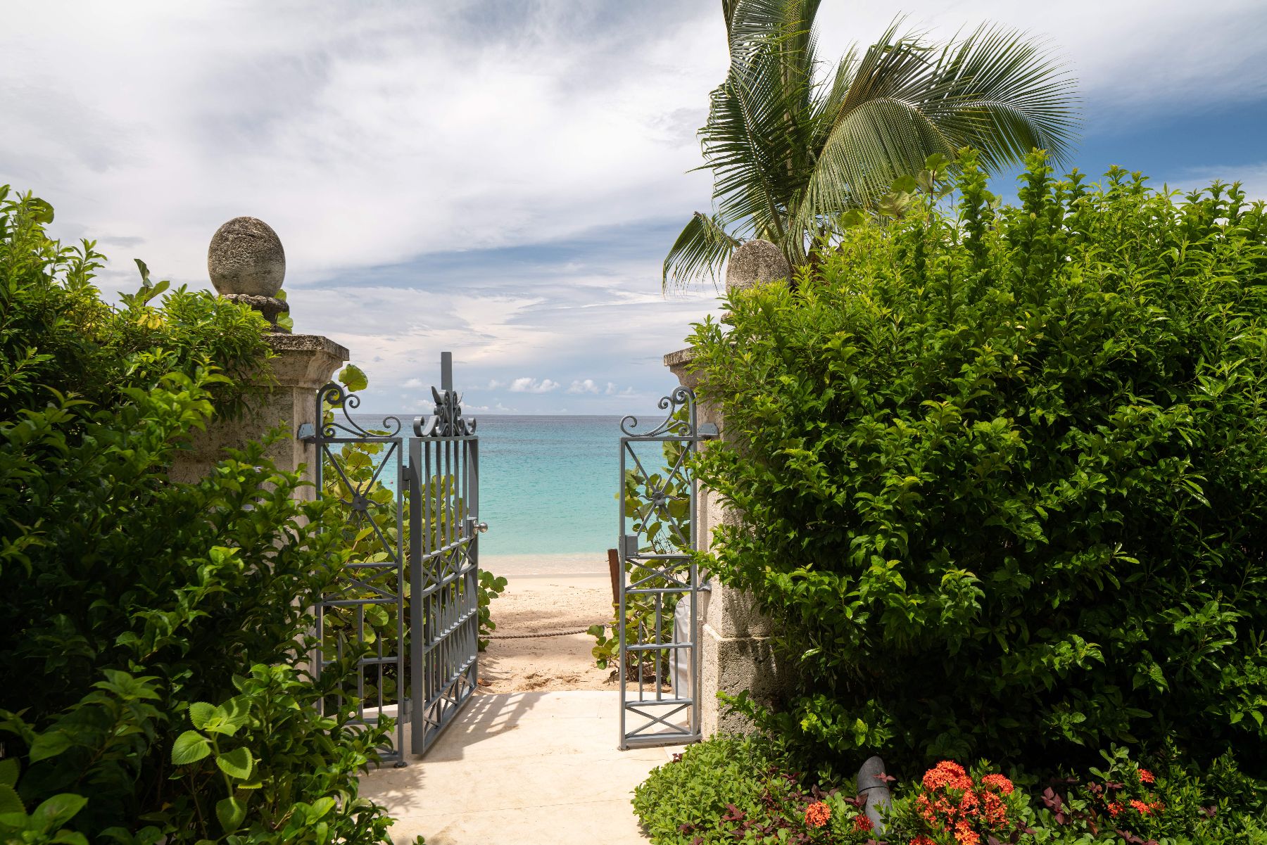 Gate to the beach at Kiko in Barbados