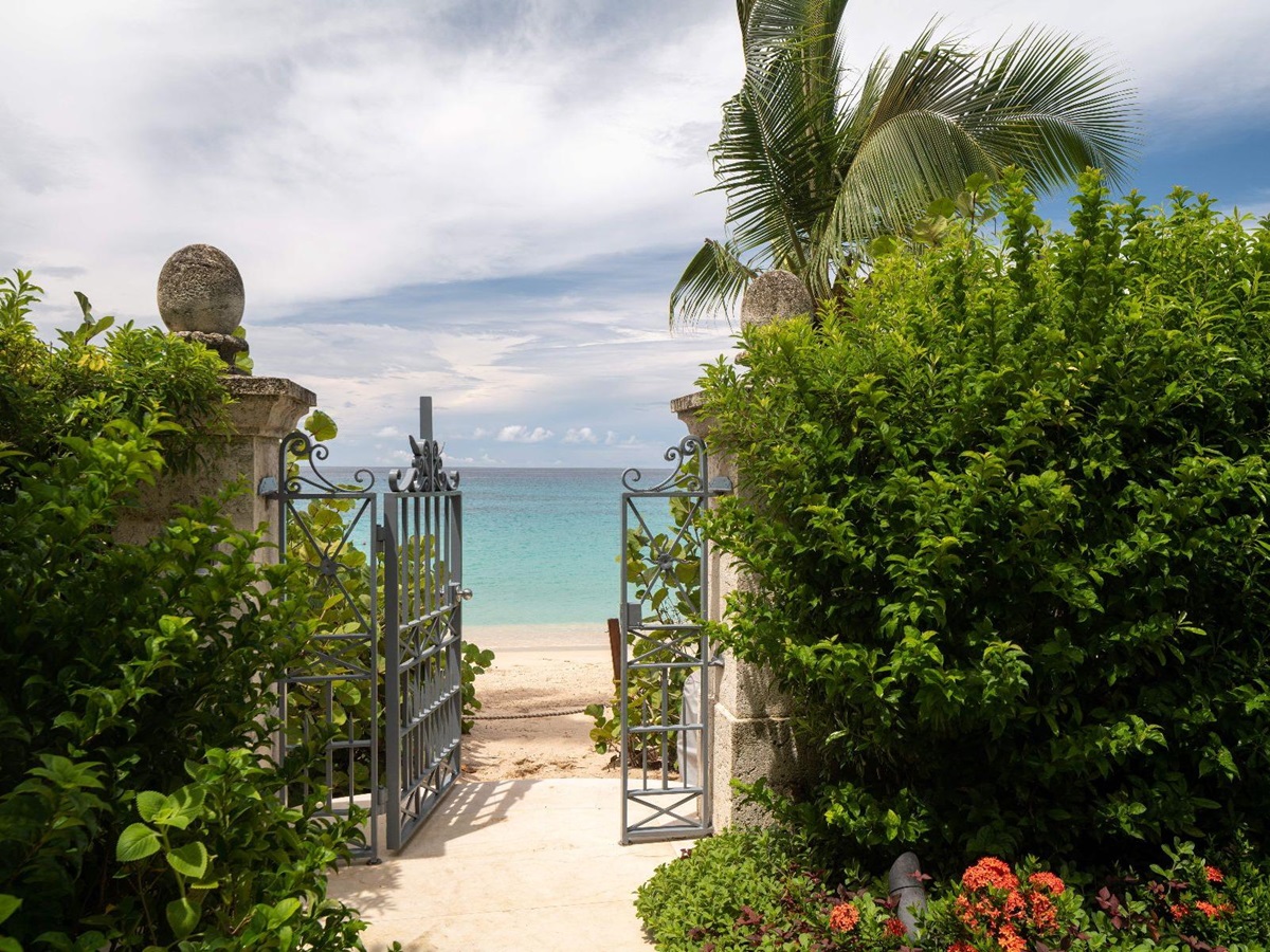 Gate to the beach at Kiko in Barbados