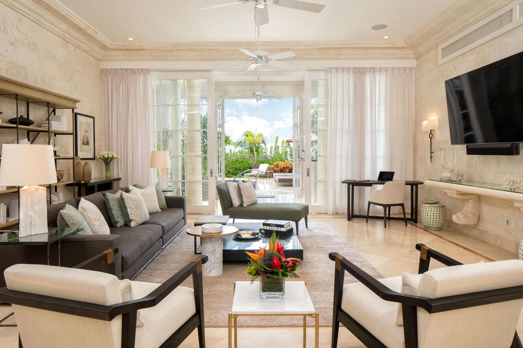 TV room at Kiko in Barbados