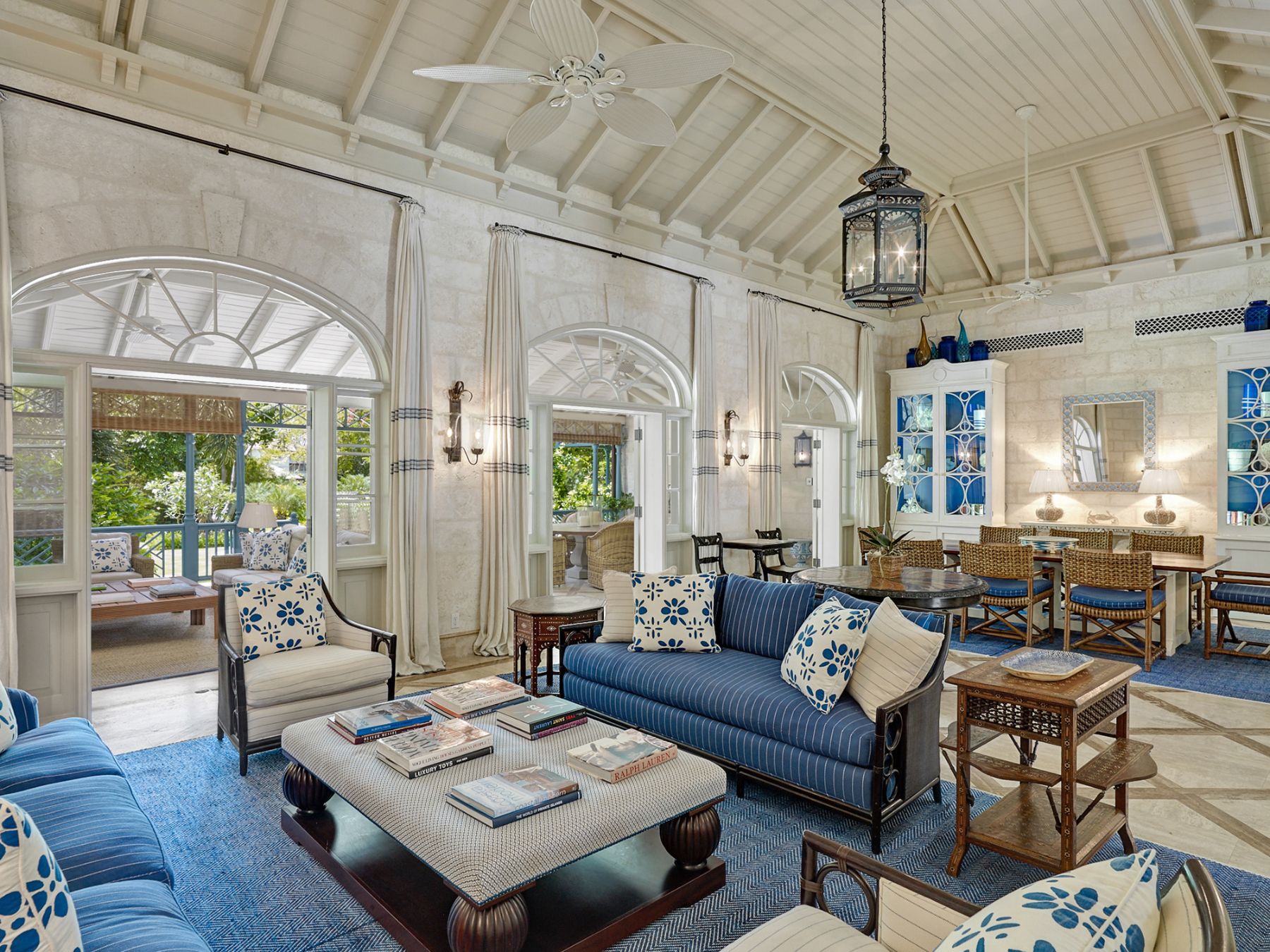 Living room at Laughing Waters in Barbados