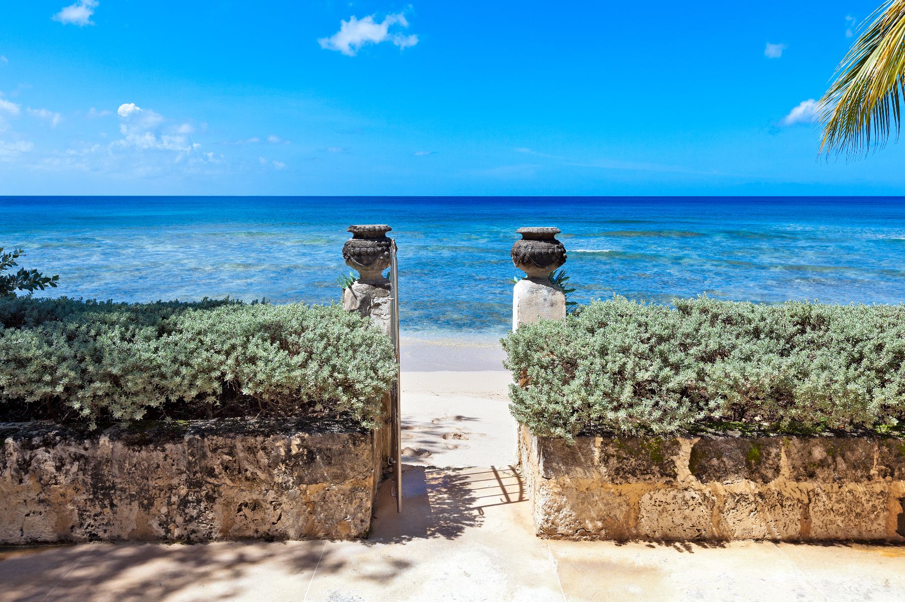 Gate to the beach at Leamington Estate in Barbados
