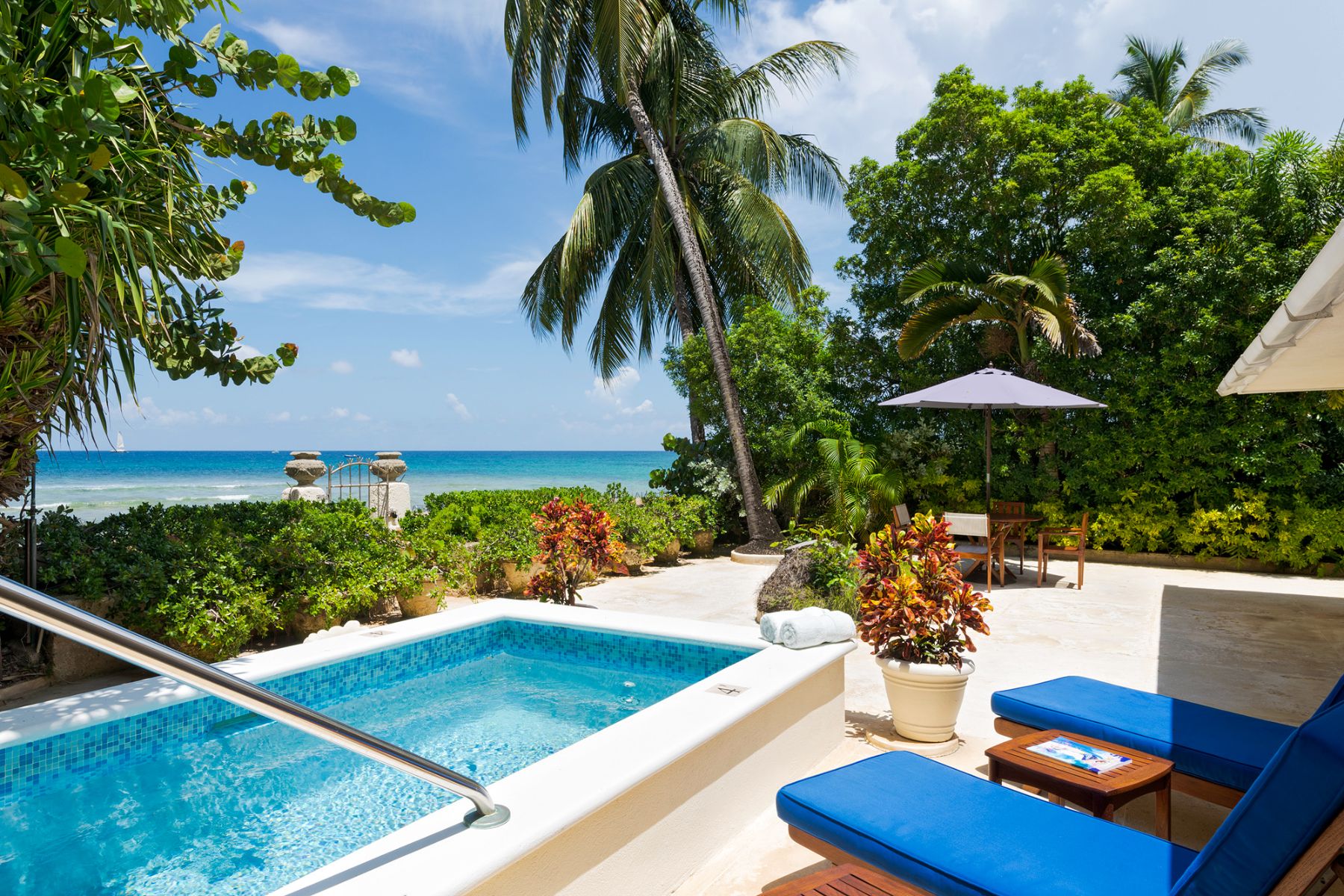 Plunge pool at Leamington Estate in Barbados