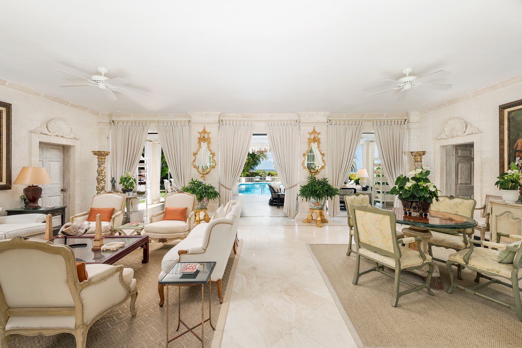 Sitting room at Leamington Estate in Barbados